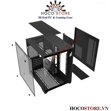 Vỏ Case Máy Tính Bể Cá E-DRa mATX 2 Mặt Kính Cường Lực ECS1503