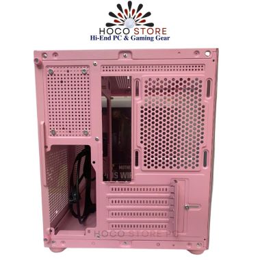 Vỏ Case Máy Tính Bể Cá Emaster Màu Hồng ECG 983P mATX