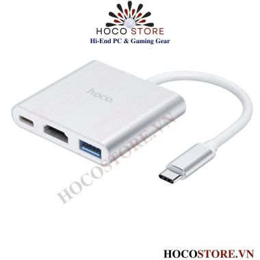 HUB Chuyển Đổi Hoco HB14 3in1 TypeC /HDMI /USB