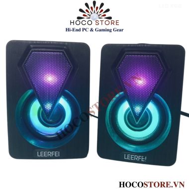 Loa Máy Tính LED 7 MÀU RGB 1046 Màu Đen l HOCO STORE PC