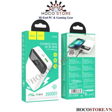 Pin sạc dự phòng J102A chính hãng Hoco 20000mAh sạc nhanh 20w cổng TypeC in/out l Hoco Store PC