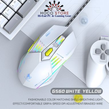 Chuột Có Dây T-WOLF G560 - White | Hiệu Năng Cao Với DPI 3200