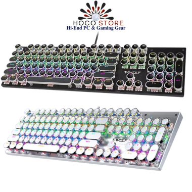 Bàn Phím Cơ Punk Mạ Điện 104 key T-WOLF T75 Blue Switch