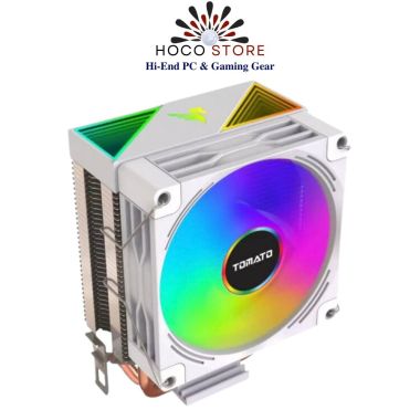 Quạt Tản Nhiệt CPU TOMATO AM-6200 LED RGB 90mm Trắng