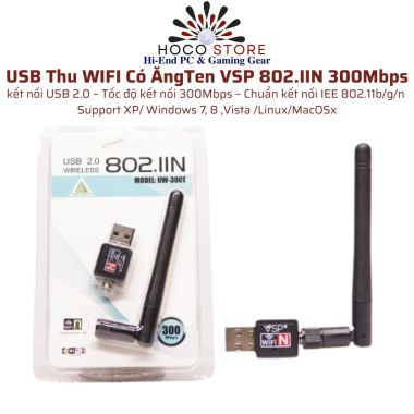 USB Thu WIFI Có ĂngTen VSP 802.IIN 300Mbps
