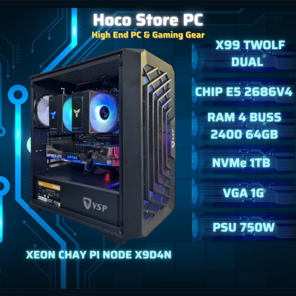 PC Xeon Chạy Pi Node X9D4N - Cấu Hình Mạnh Mẽ, Hiệu Suất Đỉnh Cao