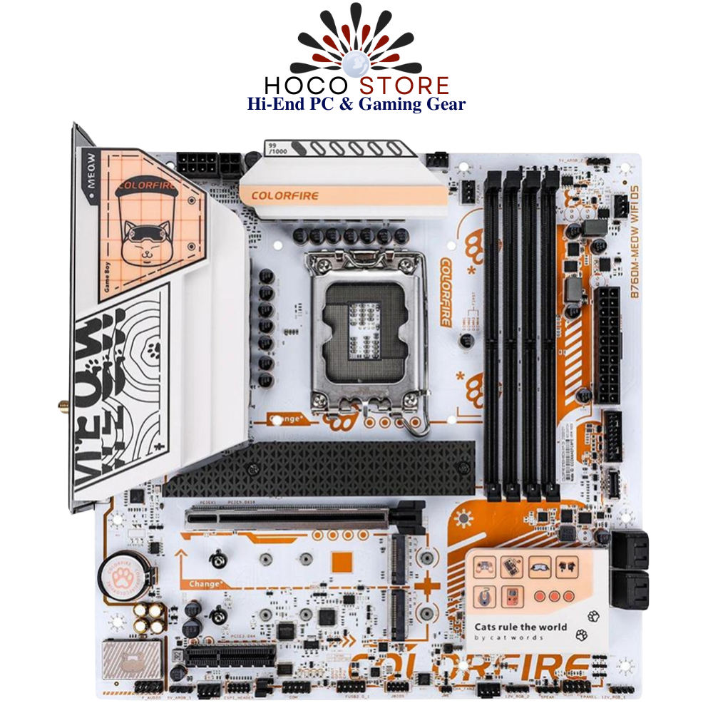 Bo mạch chủ Colorfire B760M-MEOW Wifi DDR5 ORANGE