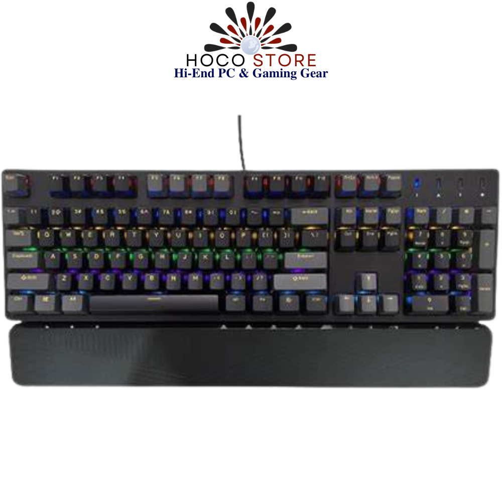 Bàn phím cơ quang học có dây Royal Kludge RK896 đen xám