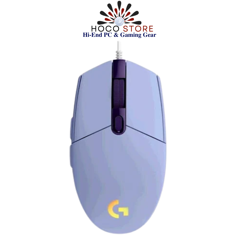 Chuột có dây Logitech G203 Lightsync Gaming RGB Tím