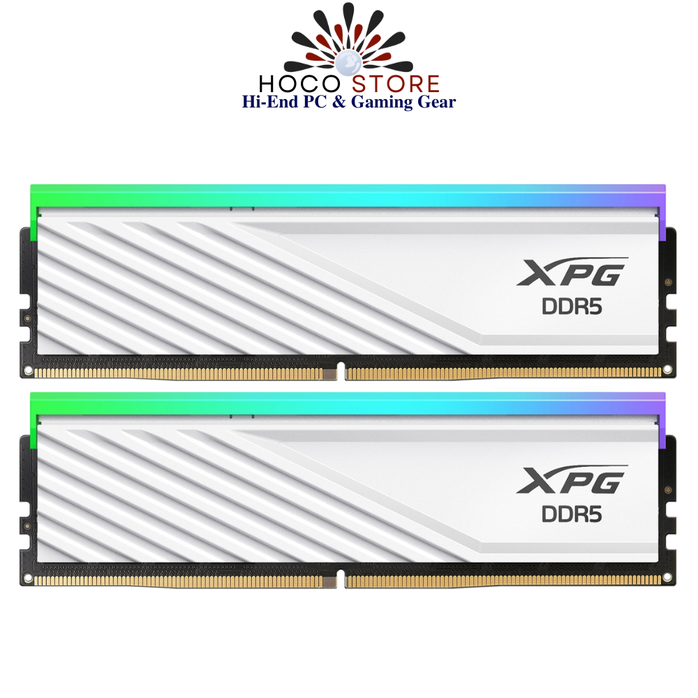 Bộ Nhớ Ram PC Adata Lancer Blade RGB 32GB (16GB x 2) DDR5 6000Mhz White