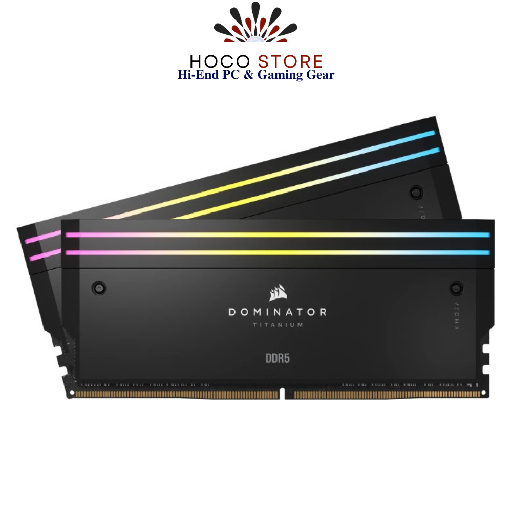 Bộ nhớ Ram PC Corsair Dominator Titanium RGB Black 32GB 6400MHz DDR5 (2x32GB)