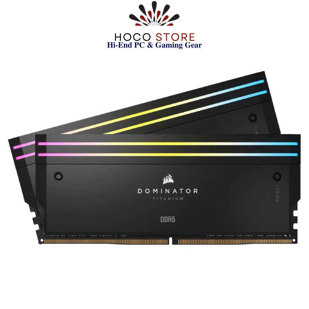 Bộ nhớ Ram PC Corsair Dominator Titanium RGB Black 32GB 7000MHz DDR5 (2x32GB)