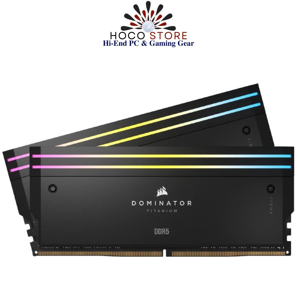 Bộ nhớ Ram PC Corsair Dominator Titanium RGB Black 32GB 7200MHz DDR5 (2x16GB)