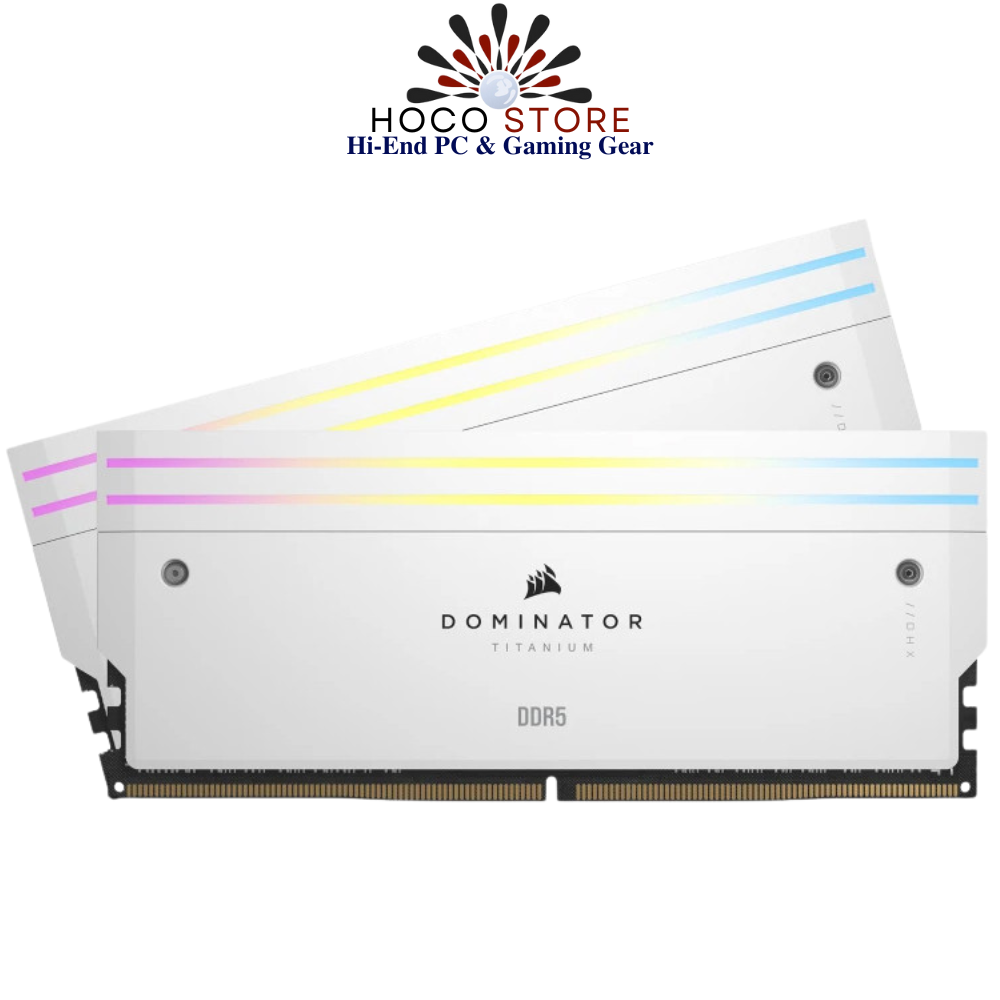 Bộ nhớ Ram PC Corsair Dominator Titanium RGB White 32GB 6400MHz DDR5 (2x16GB)