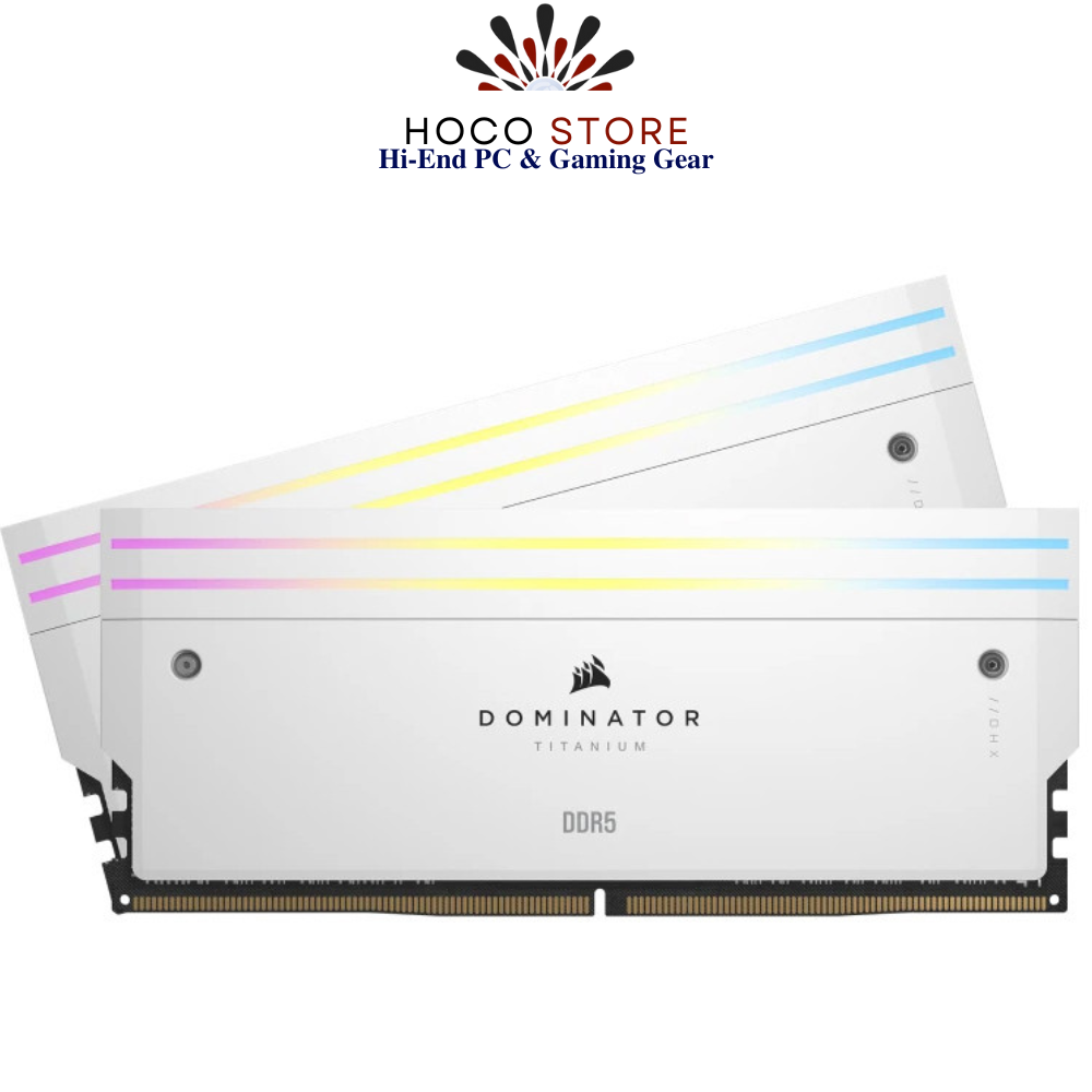 Bộ nhớ Ram PC Corsair Dominator Titanium RGB White 32GB 7200MHz DDR5 (2x16GB)