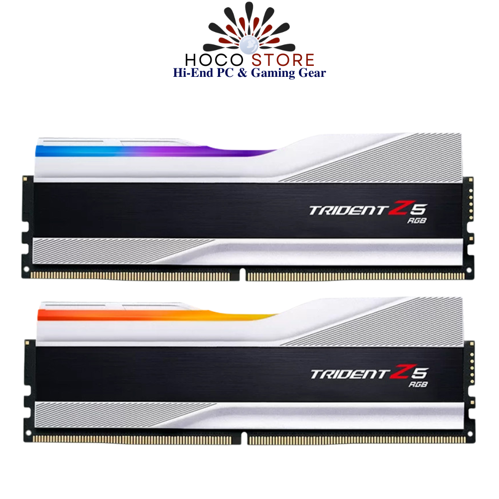 Bộ nhớ Ram PC G.Skill Trident Z5 RGB 64GB (2x32GB) 6000MHz DDR5 Silver