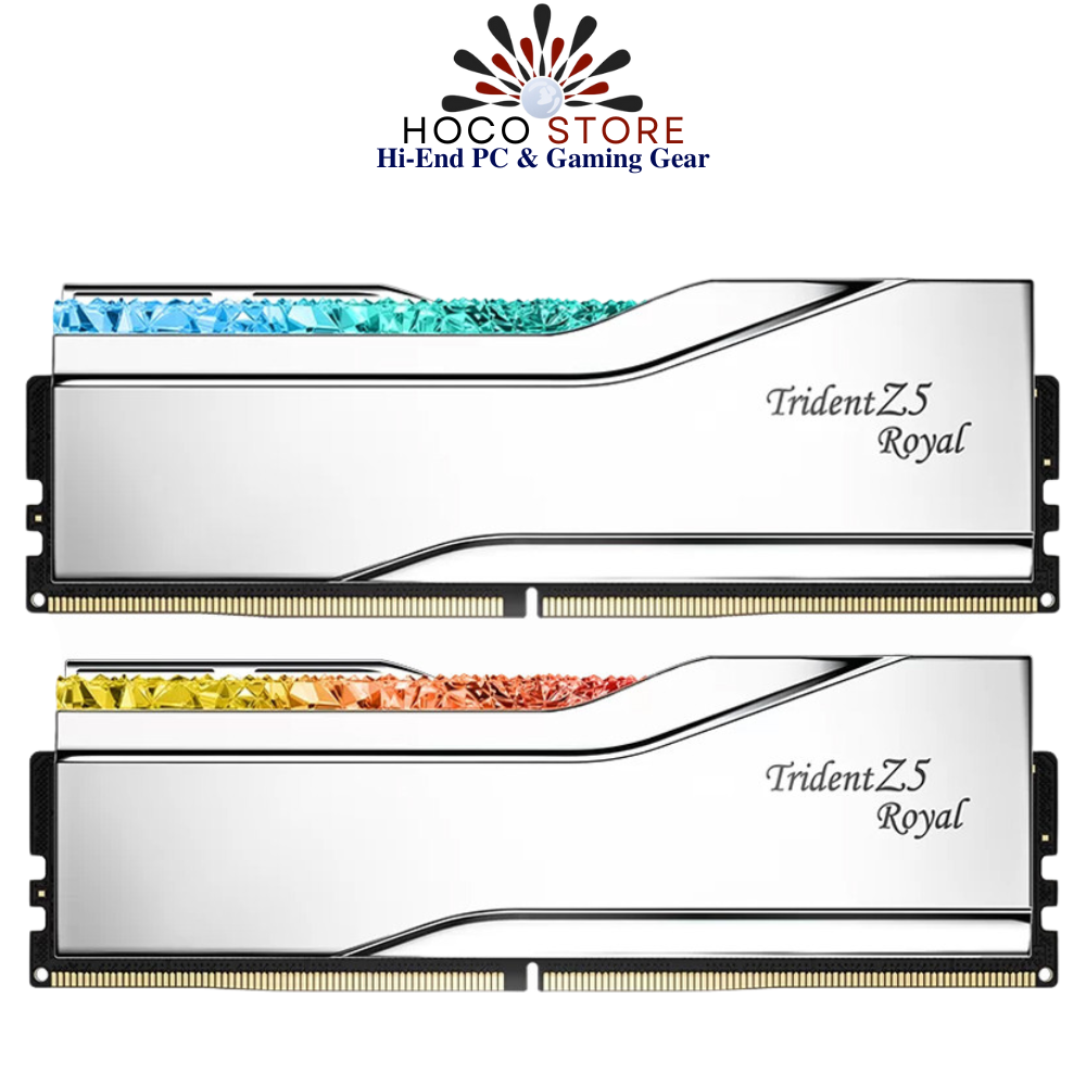 Bộ nhớ Ram PC G.Skill Trident Z5 Royal RGB 32GB 6400MHz DDR5 (16GBx2) Silver Intel XMP