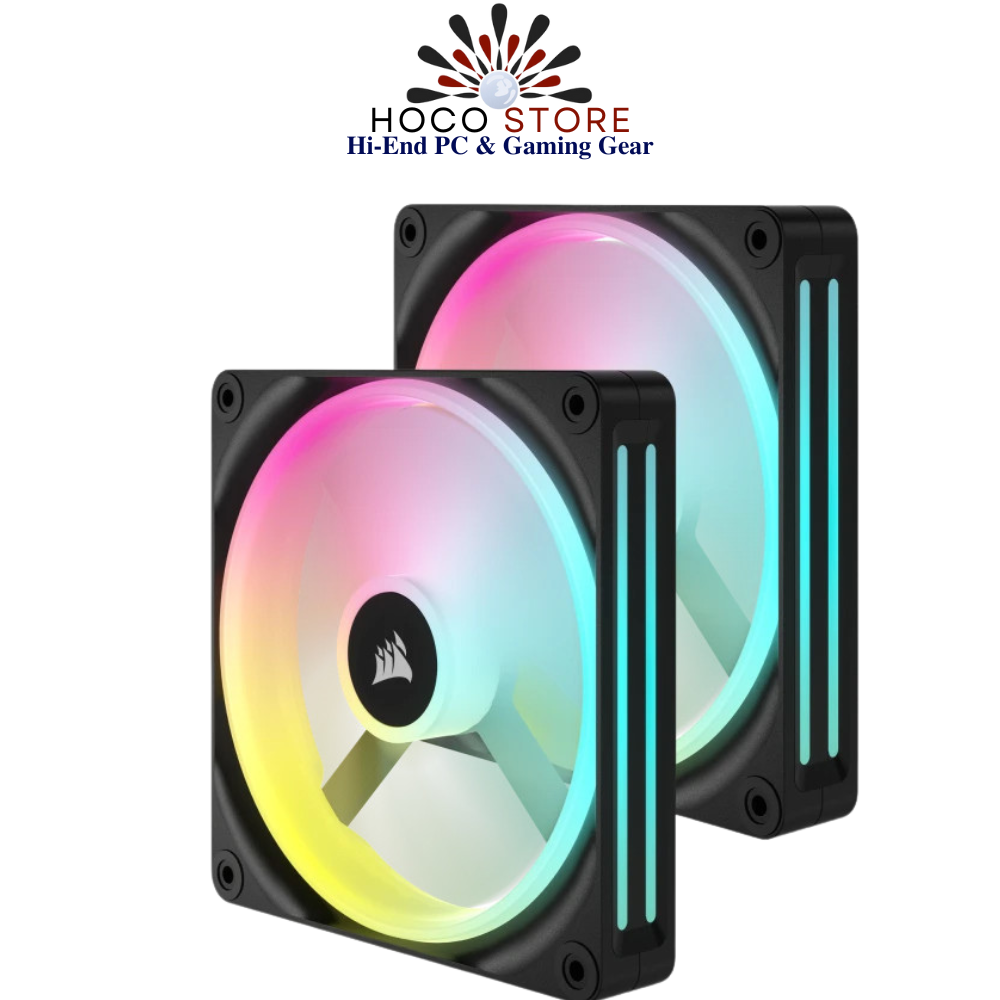 Fan Corsair iCUE LINK QX140 RGB 140mm PWM Magnetic Dome Black - Starter Kit