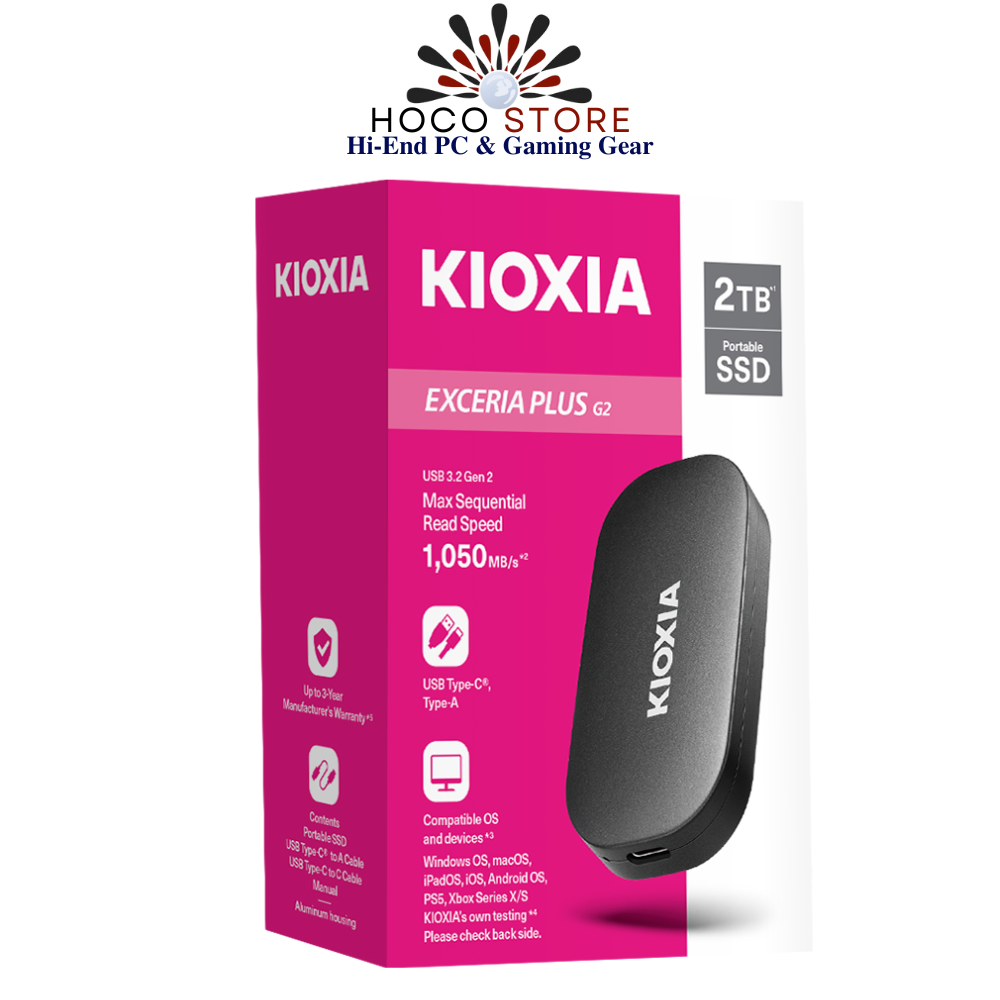 SSD Di Động 500GB KIOXIA EXCERIA PLUS G2 PORTABLE