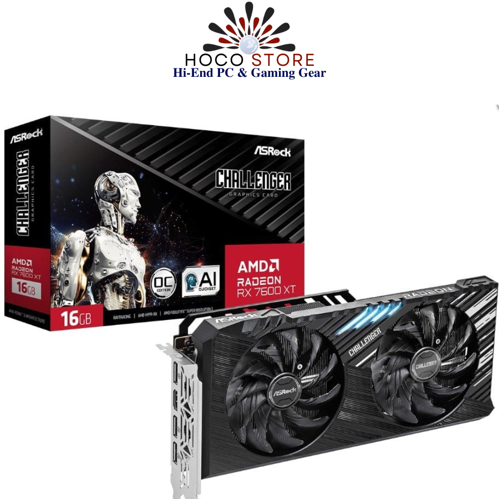 Card màn hình ASRock Radeon RX 7600 XT Challenger 16GB OC