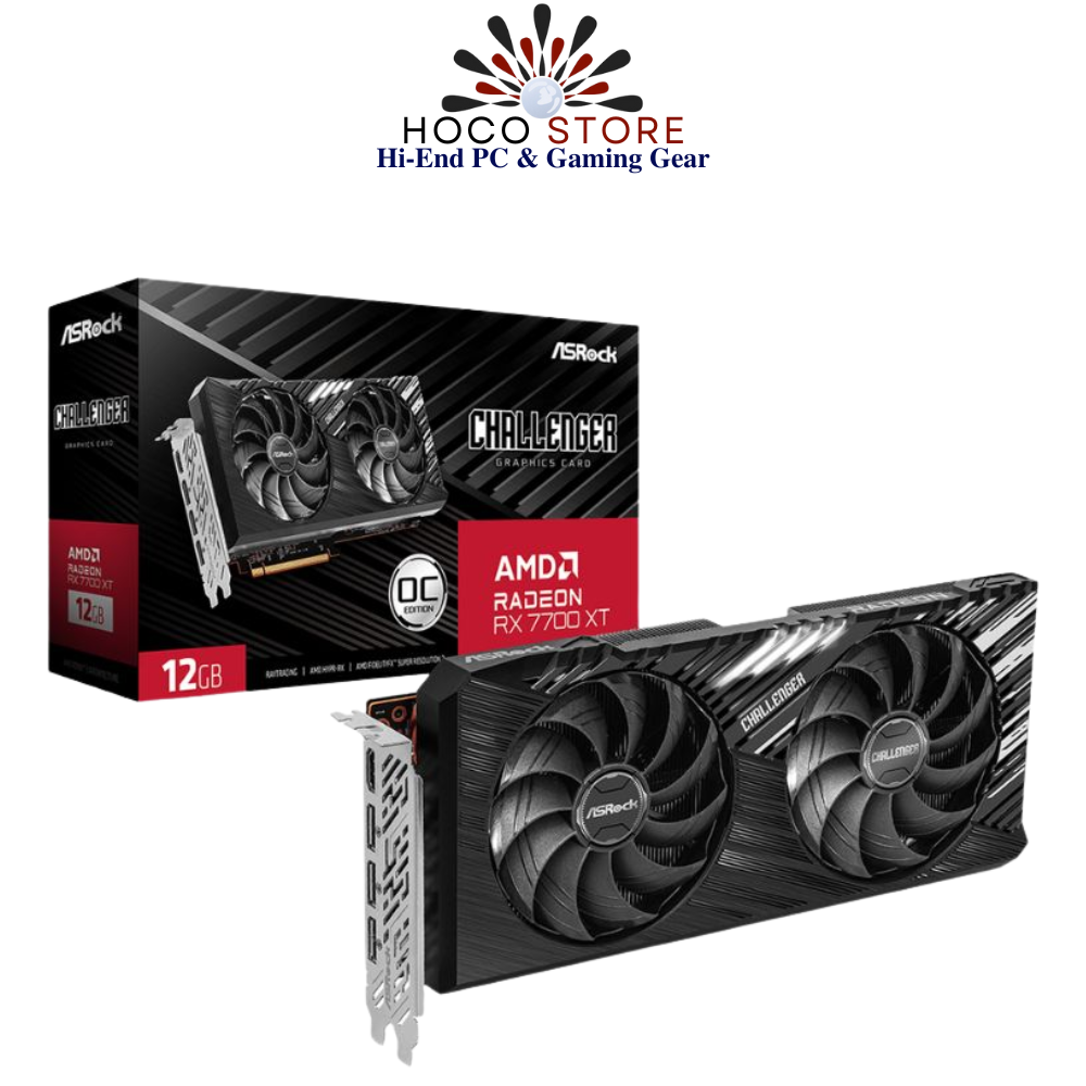 Card màn hình ASRock Radeon RX 7700 XT Challenger 12GB OC
