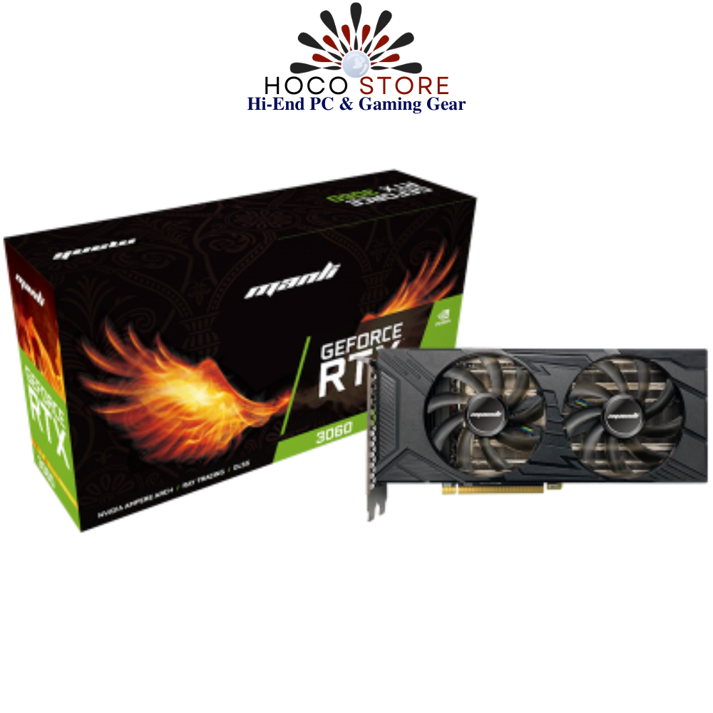 Card màn hình Manli GeForce RTX™ 3060 12GB Nebula Twin
