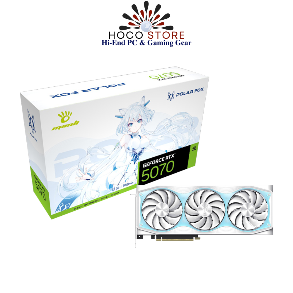 Card màn hình Manli Polar Fox GeForce RTX 5070 OC 12GB GDDR7