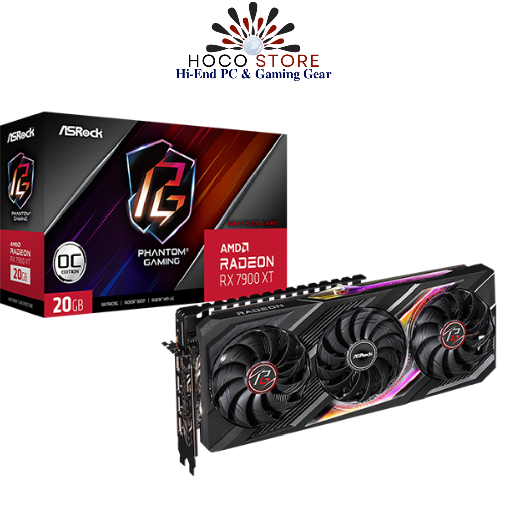 Card màn hình ASRock Radeon RX 7900 XT Phantom Gaming 20GB OC