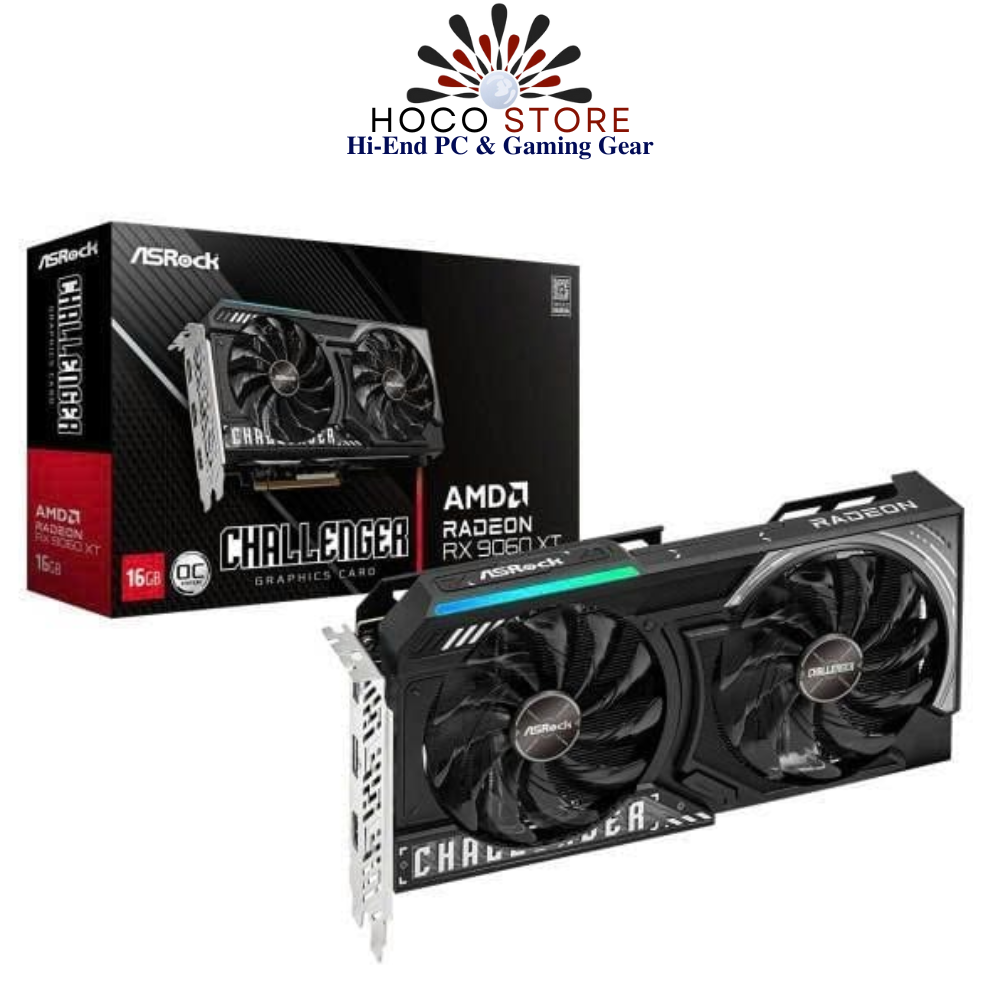 Card màn hình ASRock Radeon RX 9060 XT Challenger 16GB OC