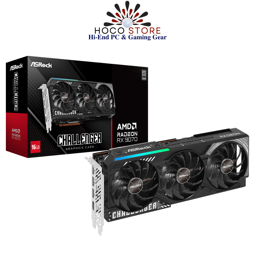 Card màn hình ASRock Radeon RX 9070 Challenger 16GB