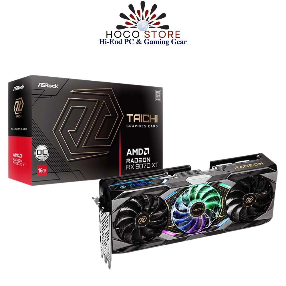 Card màn hình ASRock Radeon RX 9070 XT Taichi 16GB OC