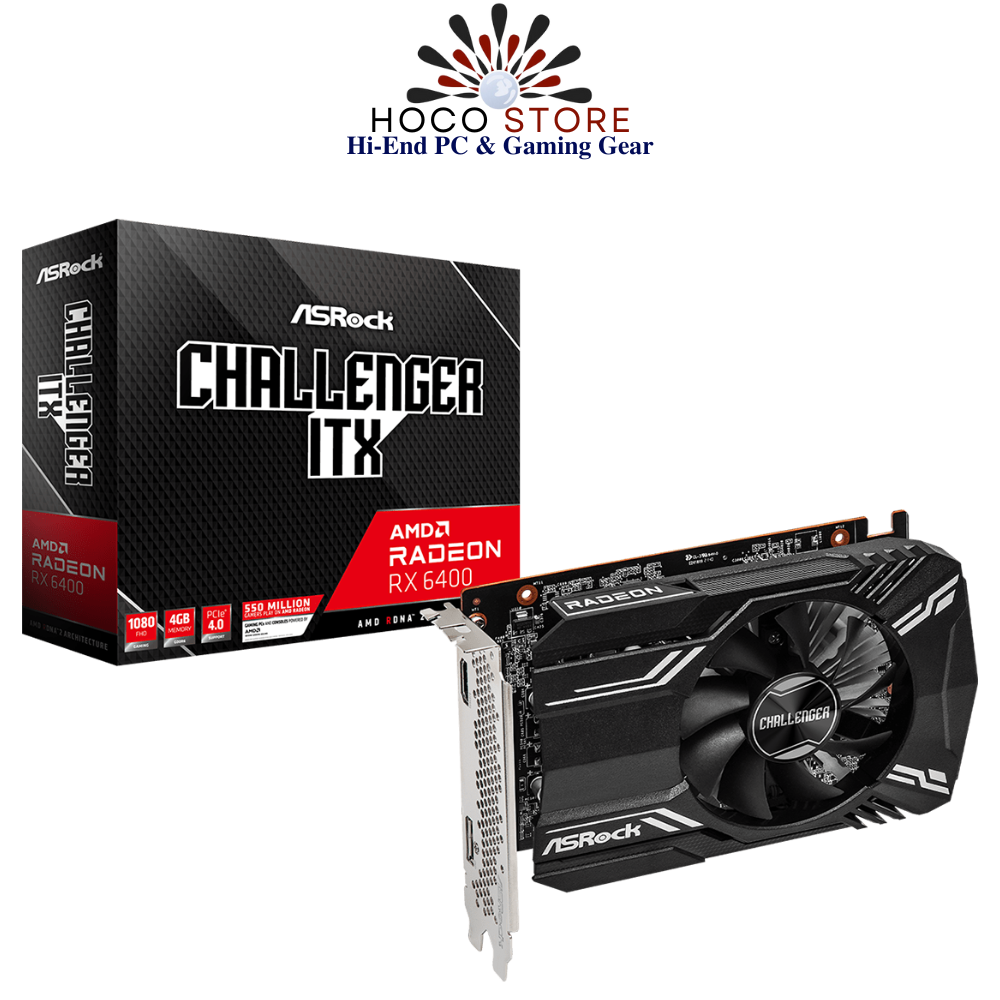 Card màn hình ASRock Radeon RX 6400 Challenger ITX 4G