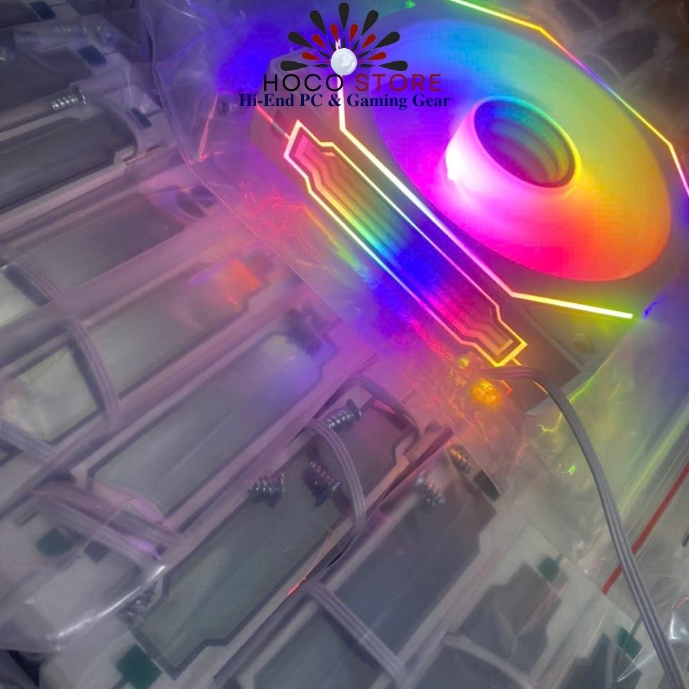Quạt Case Máy Tính TW HC FAN 12CM VÔ CỰC LED RGB Màu Trắng