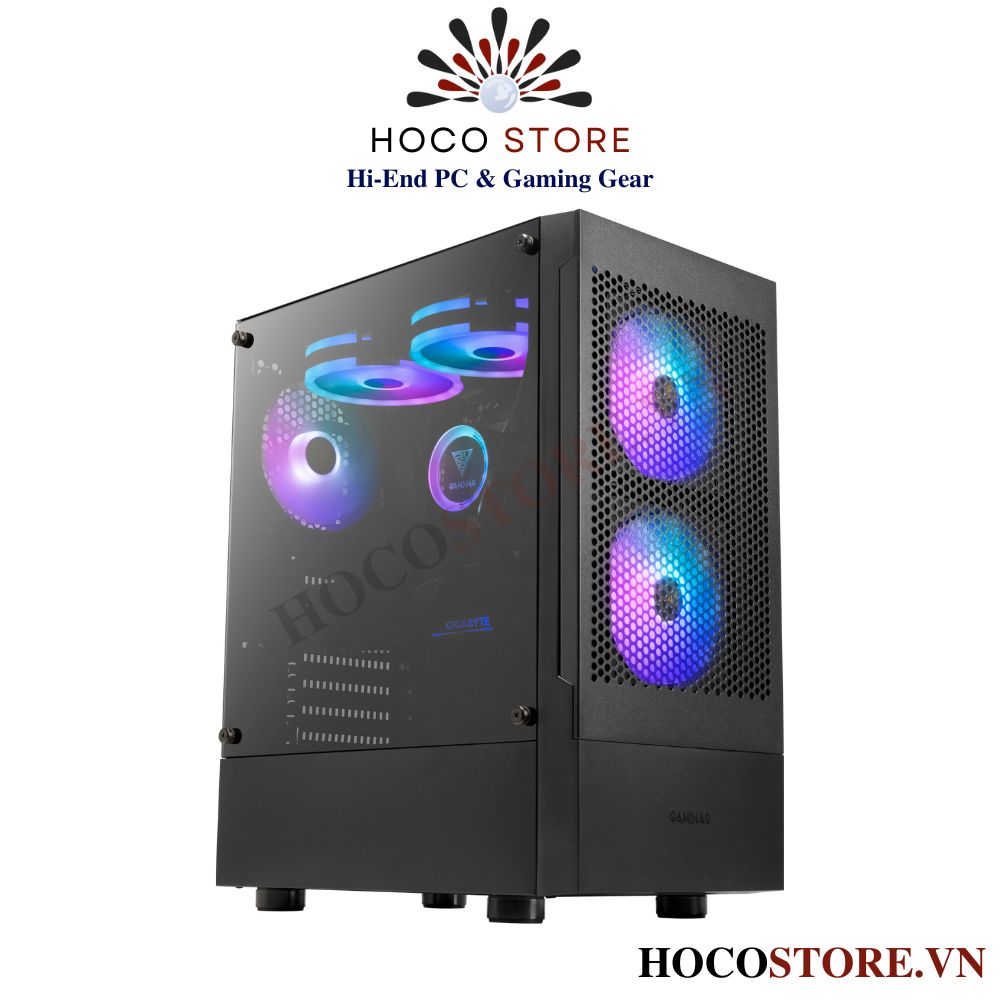 Vỏ Case Máy Tính Gamdias TALOS E3 MESH - Màu Đen (Kèm 3 Fan ARGB) | Hoco Store PC
