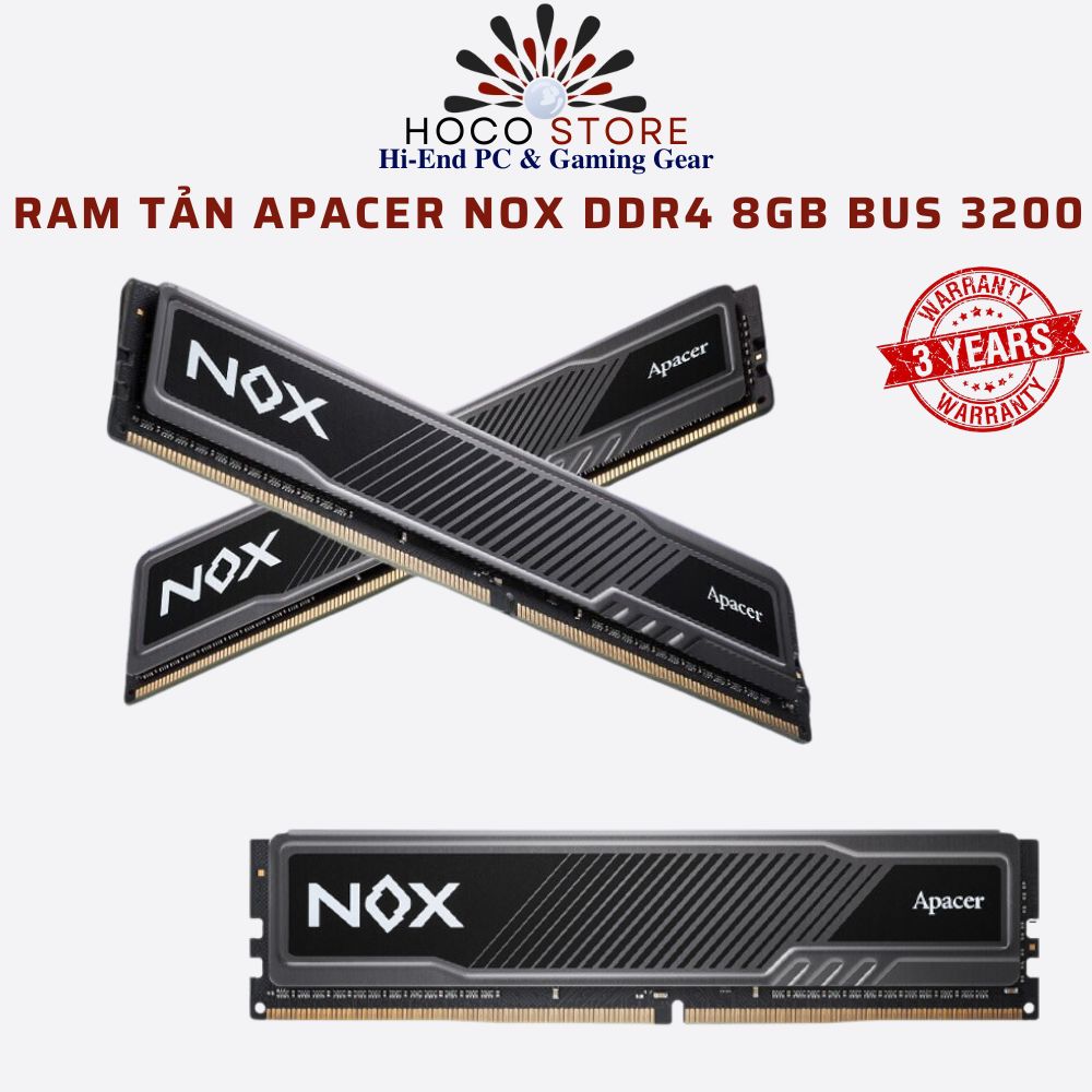 RAM Tản Apacer Nox DDR4 8GB Bus 3200 BH 36TH
