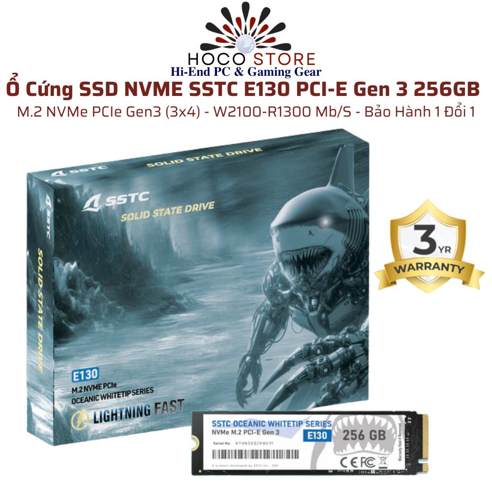 Ổ Cứng SSD NVMe SSTC E130 PCI-E Gen 3 256GB