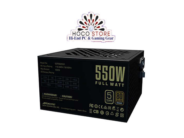 Nguồn máy tính OCPC ENERGIA WH550 WHITE 80 công suất 550W