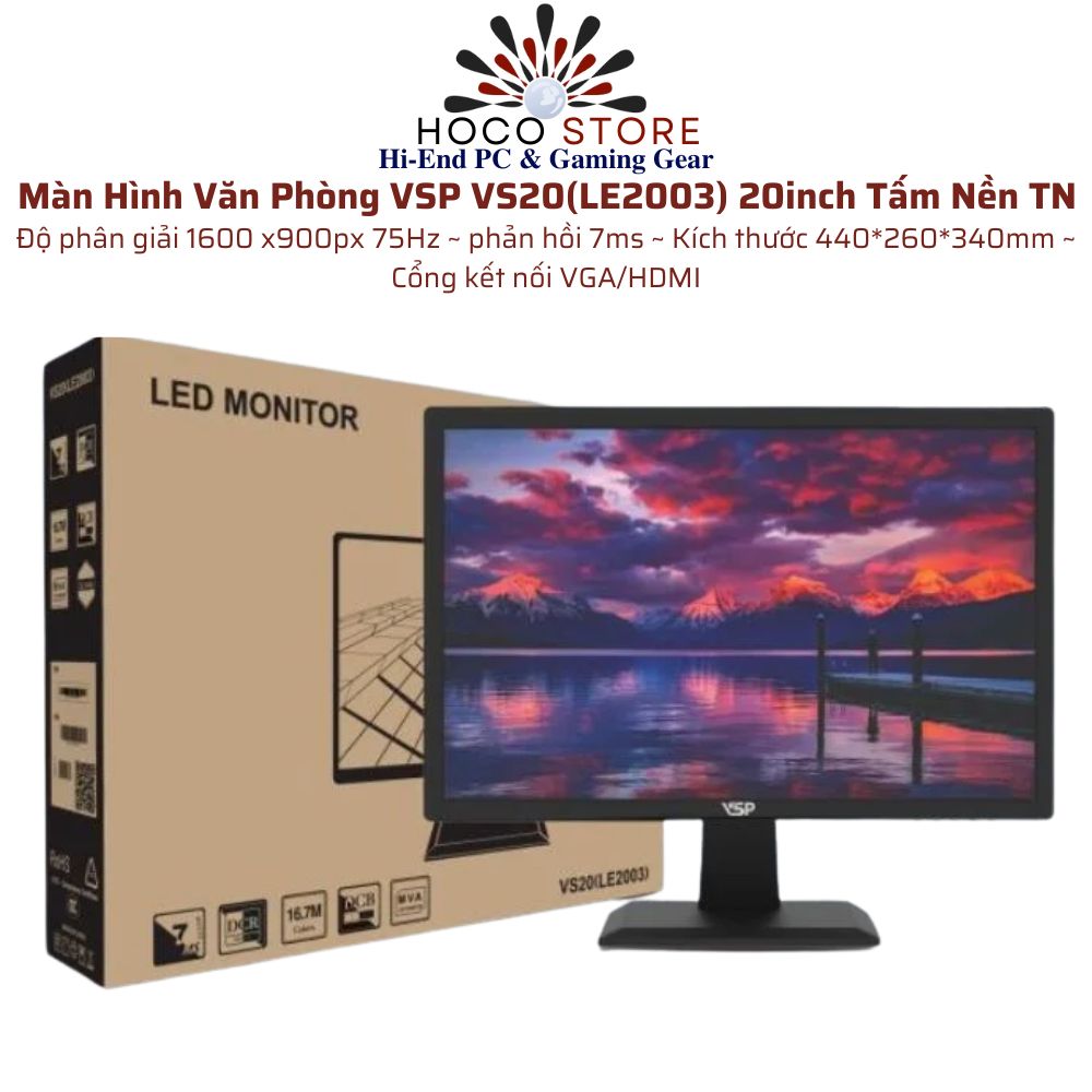 Màn hình văn phòng VSP VS20LE2003 Chính Hãng